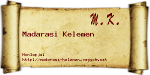 Madarasi Kelemen névjegykártya